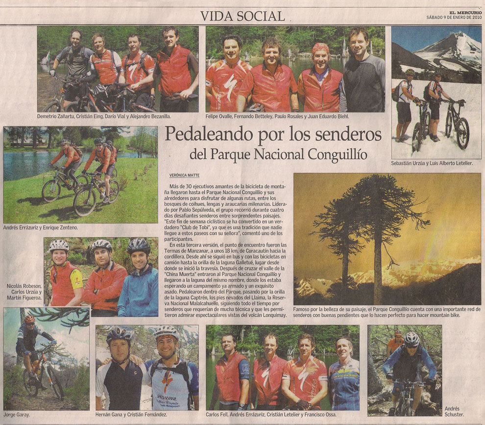 El Mercurio - Pedaleando en Conguillio