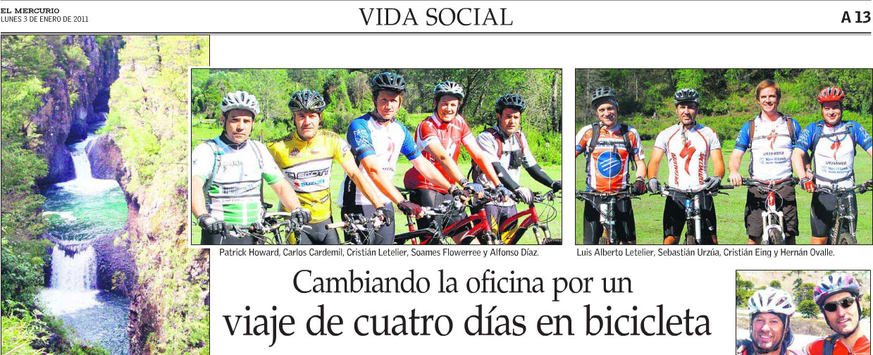 El Mercurio - Cambiando la oficina por un viaje de 4 d�as en bicicleta