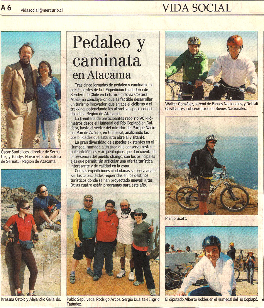 El Mercurio - Pedaleando en Conguillio